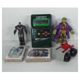 Toys, includes baseball cards, truck, ninja