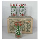 Glassware, set of six holiday tumblers 11 1/2 oz,