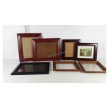 Picture frames, three pairs and one single,