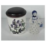 Porcelain decor pieces, includes figurine made in