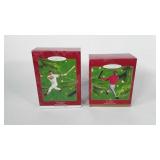 Two Hallmark Keepsake ornaments, includes Mark