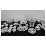 Blue Dresden dinnerware, 92 pieces including,
