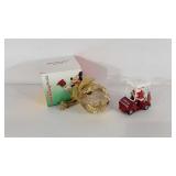 Christmas ornaments, Disney World gold mesh 100th