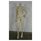Female mannequin form with glass base, 66"