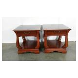 Pair of end tables, wear as shown, seller code E7