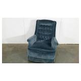 Velour swivel rocker, needs cleaned