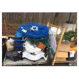 Skid lot: Christmas wreaths and lights, fruit