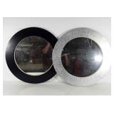 Two circular decor mirrors, 28", seller code lp
