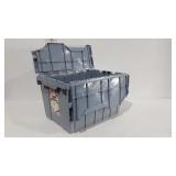 Storage tote with interlocking lid, 12 gallon