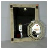 Two decorative mirrors, 24 x 31 and Home