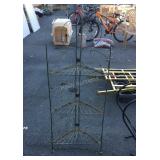 Folding 3 Corner shelf Gardening Stand, weathered