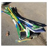 Mops, Brooms, group,