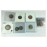 Coin group, two barber dimes 1819 and 1893,