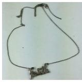 Sterling silver "Faith" necklace chain is broke