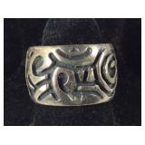 Sterling silver ring size 7, 13.5 grams