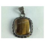 Sterling silver tigers eye pendant