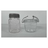 Two glass jars, includes Hershey
