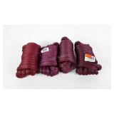 Four poly solid braid ropes, 5/8" x 20