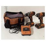 Ridgid 18v 1/2" drill and impact driver, both