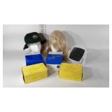 Wigs, head stands and mirror