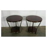 Matching end tables, 24" diameter, seller code L9