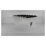 Clearview fliptop storage tote, 12 gallon