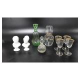 Mixed group, includes decanter with four matching