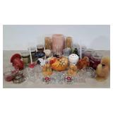 Candles, large group of figural, warmer, scented