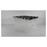 Clearview fliptop storage tote, 12 gallon