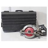 7 1/4" Skilsaw worm drive saw with case, works,