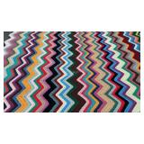 Knit Afghan blanket, 72x85, needs washing