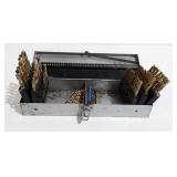 Drill bit set in metal case