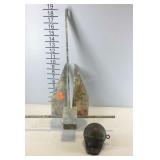 Two anchors, 10 pound ball and hook