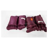 Four poly solid braid ropes, 5/8" x 20