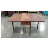 Drop leaf swing leg table, 53 x 46 fully extended