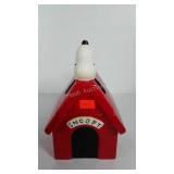 Snoopy dog house cookie jar, has some glaze