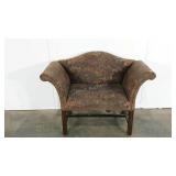 Camel back settee, hunt scene, wear as shown