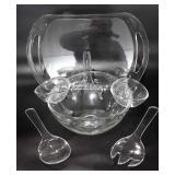 Acrylic six piece serving set, includes chip and