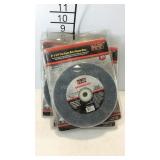 Three 6in x 3/4in bench grinder wheels two fine