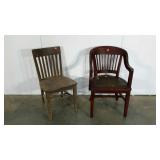 Two early chairs, condition as shown