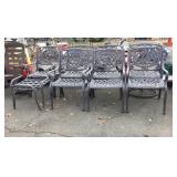 10pc Outdoor Chair Set, 8 Chairs with 2 Ottoman