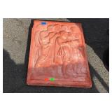 Terra-cotta wall hanging chips on the edges