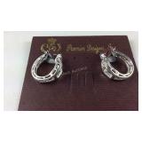 Premier design jewelry, silvertone CZ pierced