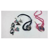 Bolo ties and accessories and two pairs of