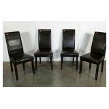 Four vinyl dining chairs, soft feel, seller code
