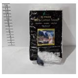 Green Lifestyle cotton hand towels, 14" × 17",