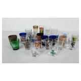 Barware, souvenir shot glasses, 26 total
