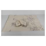 Tablecloth with twelve napkins, 96x62