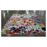 Room rug, 95 x 117, very colorful field of