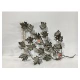 Metal wall leaf sculpture,  measures